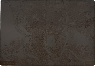 Place Maps Placemat Stadskaart Rotterdam - Kunstleer - Mosgroen - 1 Stuk
