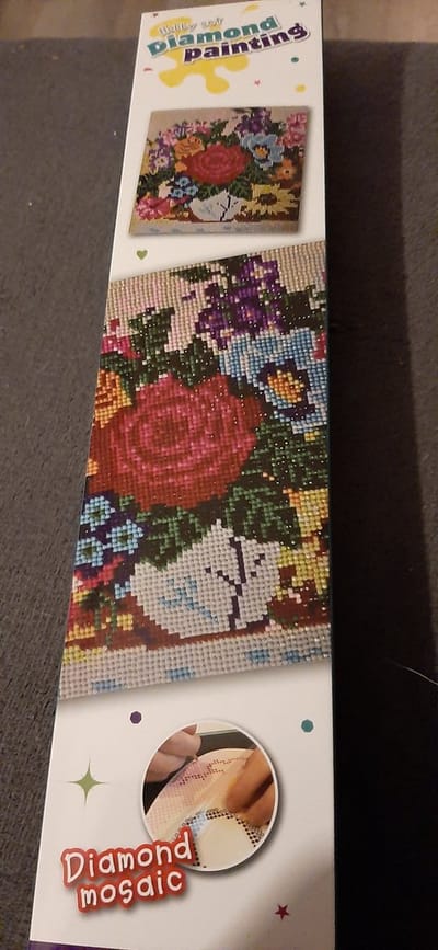 Diamond paintingset: oases van kalmte / bloemen / 30x30 cm