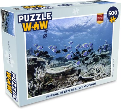 Puzzel Koraal in een blauwe oceaan - Legpuzzel - Puzzel 500 stukjes