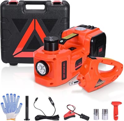 Elektrische Krik - Auto Krik - Voertuig Onderhoud - Met Impact Wrench - 5 Ton Capaciteit - Zwart