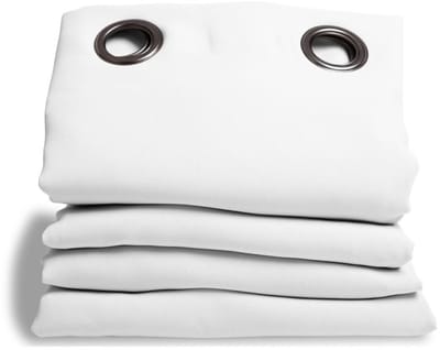 MOONDREAM DecibelControl™ 4in1 Geluidsisolerend kamerschermgordijn | Thermisch | Verduisterend | Isolerend | Gepatenteerde Technologie | EU-fabricaat | Oogjes | Wit MC720 | 140B x 250L cm