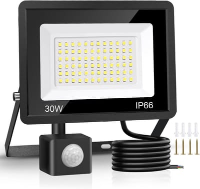 30W Led Buitenlamp met Bewegingsmelder 4500 Lumen Wit Licht IP66