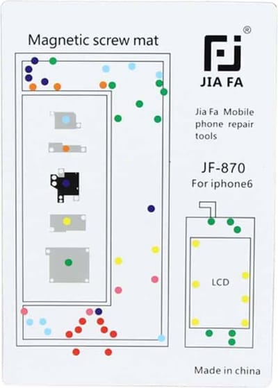 Let op type!! JIAFA Magnetic Screws Mat for iPhone 6