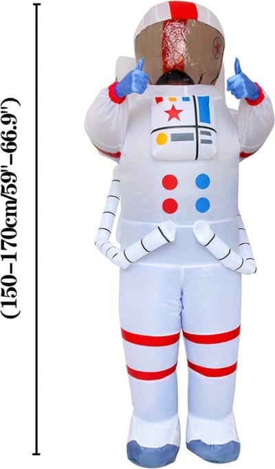 Nivard Halloween Outfit - Halloween Kostuum - Pak - Opblaasbaar Kostuum - Costume - Carnaval - Astronaut - 150-170cm