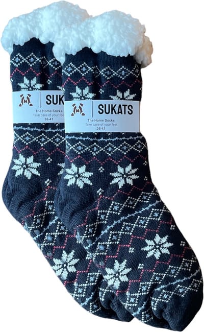 Sukats® Huissokken - Homesocks - Maat 36-41 - Dames Huissokken - Antislip Sokken - Fluffy Sokken - Slofsokken - Variant 20 - Meerdere Maten en Varianten - Verwarmde Sokken