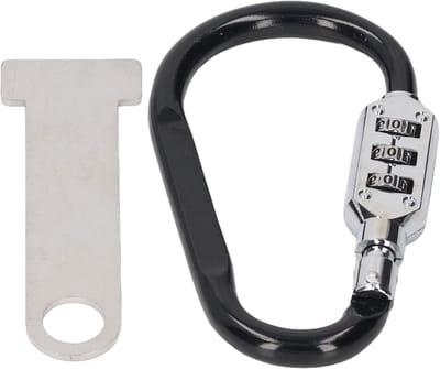 Helmslot Motor - Veiligheidsslot Motorhelm - Helm Beveiligen - Aluminiumlegering - 11 x 6 x 2 cm - Zwart
