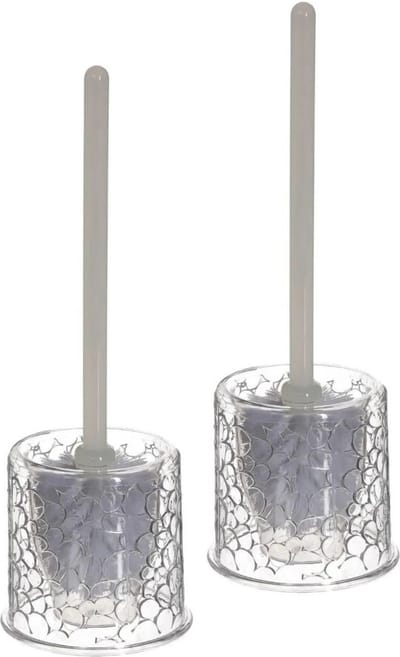 5Five - 2x stuks WC-/toiletborstels met houder kunststof 37 cm