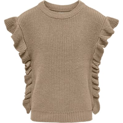 ONLY KOGGITTA S/L FRILL VEST KNT Meisjes Trui - Maat 158/164