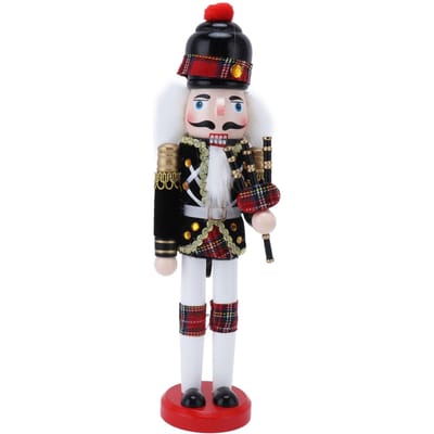 Notenkraker Soldaat Pop Marionet Houten Handwerk Kerst Wijnkast Decoratie Ornament1410A black