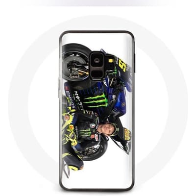Samsung Galaxy S9 hoesje Valentino Rossi Speed ​​driver witte achtergrond wit