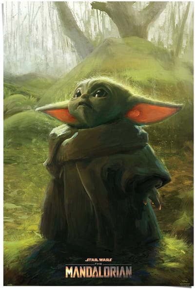Poster Baby Yoda Grogu - 91,5 x 61 - Papier - REINDERS