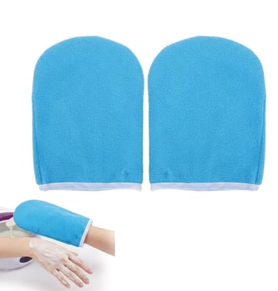 Dailygoods - Hot Wax Handschoenen Paraffine Met Verdikte Isolatie En Veilige Zit Herbruikbare Wasverzorgingshandschoenen Voor Hand Spa en Therapeutische Toepassingen Blauw