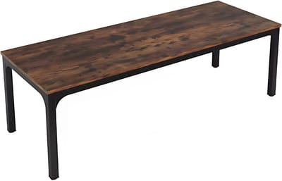 Computerbureau Milano - Voor 2 Personen - 200cm - Bruin - Voor thuis of werk - Hout en metaal