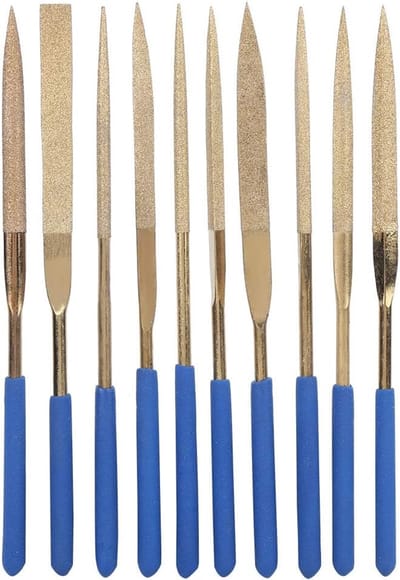 Diamantvijlen Set - Metaalvijlen - Gedetailleerd Werk - Geplateerde Bescherming - 10 stuks 5x180mm - Metaalkleur