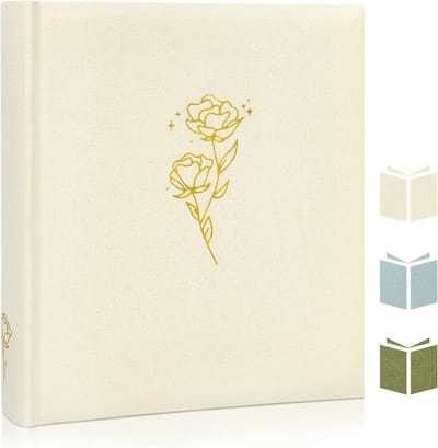 Groot Fotoalbum 30x30cm Zelf Plakken & Invullen - Geschikt voor 10x15, 13x18cm Foto's - Beige