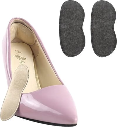 KELERINO. Hielbeschermers Suede - Zelfklevend - 2 stuks - Zwart