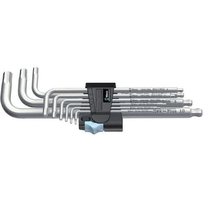 Wera 3950/9 Inbus Haakse schroevendraaierset 1.5 mm, 2 mm, 2.5 mm, 3 mm, 4 mm, 5 mm, 6 mm, 8 mm, 10 mm 1.5 mm 9-delig