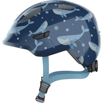 Fietshelm ABUS SMILEY 3.0 blue whale S - 45-50 cm - blauw - Geschikt voor gebruik op kinderfietsen - 220 g