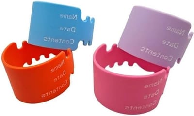 Herbruikbare Siliconen Labels voor Flessen - 6 Stuks - Ideaal voor Baby's, Peuters en Kinderopvang
