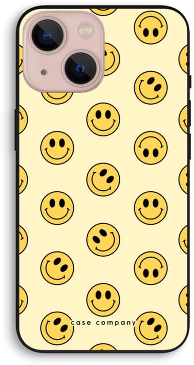 Case Company® - Hoesje geschikt voor iPhone 13 mini hoesje - Smiley N°2 - Biologisch Afbreekbaar Telefoonhoesje - Bescherming alle Kanten en Schermrand
