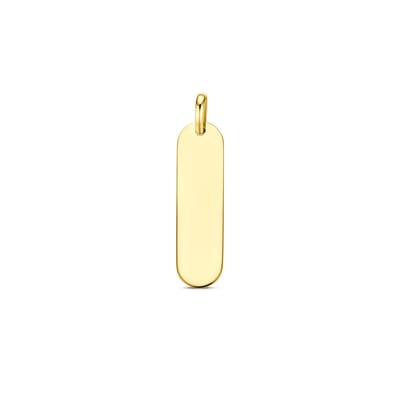 14K geelgouden graveerhanger 29 mm - 4034350