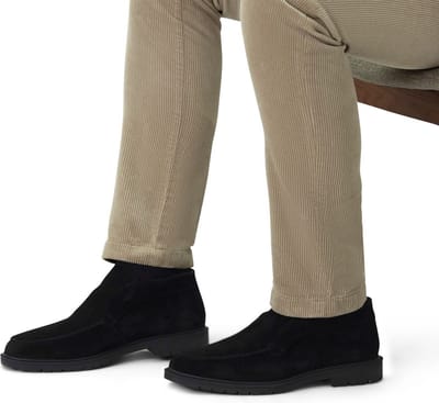 Manfield - Heren - Zwarte suède boots - Maat 40