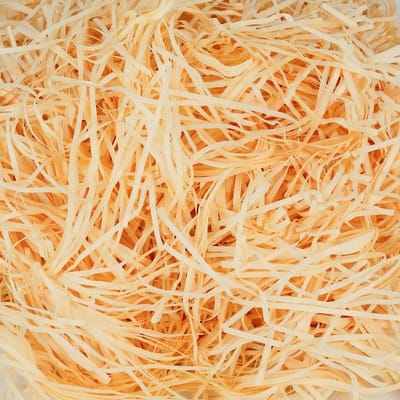 Vulling voor Geschenken - 200g Geschenkpapier, Raffia en Shredded Paper voor Decoratieve Pakketten, Cadeauboxen en Cadeaumanden (Champagnekleur)