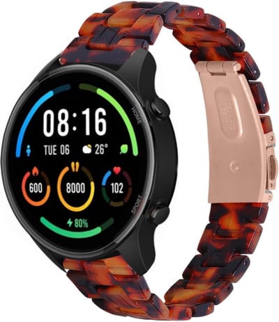 Resin bandje geschikt voor Xiaomi Mi Watch / Xiaomi Watch S1 / Watch S1 Pro / Watch 2 Pro - Active - lava