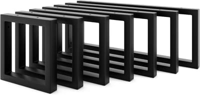 Wastafelhouder Set - Ondersteuning Plaat - Badkamer Opknappen - Zijdematte Poedercoating - 25 cm Diep - Zwart