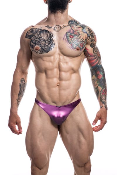 Cut4Men - Klassieke Herenstring - Metallic Roze L