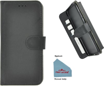 Pearlycase® zwart fashion hoesje wallet book case Geschikt voor iphone Xs Max