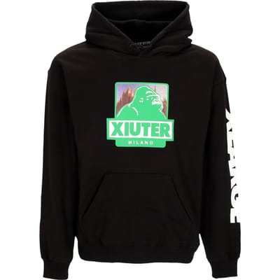 Xiuter Logo Hoodie Lichtgewicht herenhoodie zwart