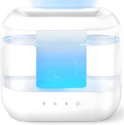 DnA® Luchtbevochtiger - Luchtbevochtiger Slaapkamer - Luchtbevochtigers - Luchtbevochtigers Woonkamer - Wit - 14cm x 28cm x 26cm