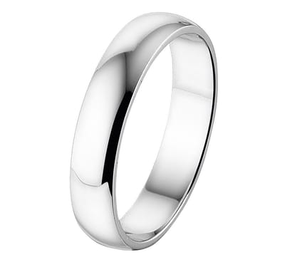 14K Witgouden Ring A414 - 4 Mm Zonder Steen 4104186
