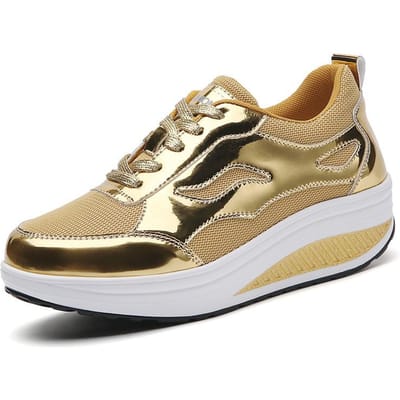 Nieuwe Schuddende Zool Ademende Casual Sneakers Outdoor Veelzijdig Ademend Lichtgewicht Schoenen met Dikke Zool voor Dames 42