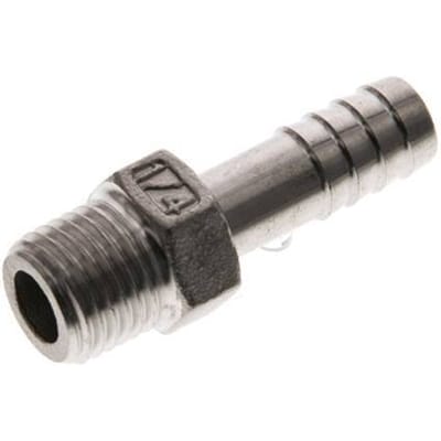 9 mm & 1/4''NPT RVS 1.4408 Slangpilaar Buitendraad [2 Stuks]