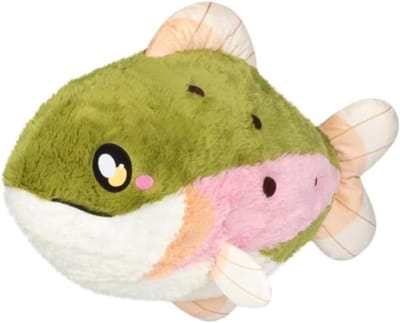 Regenboogforel Knuffel - Zachte Vis Pluche - Decoratie en Knuffelen - Originele Squishable Stijl - 58 cm - Groen