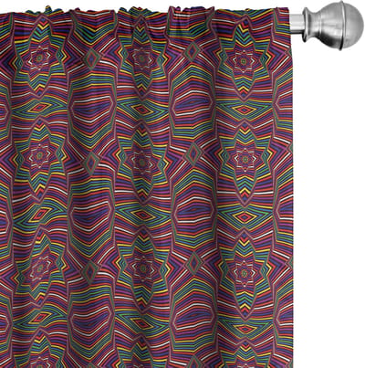 ABAKUHAUS Abstrakt Voorhangen – Gardijnen – 2x75x245 cm – Multicolor