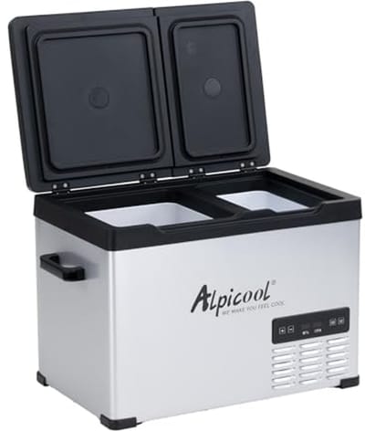 Draagbare Koelkast – Mini Koelbox – Camping Koelkast – Auto Vriezer – Mobiele Fridge – 32 Liter Inhoud – Dubbele Temperatuurzones -20°C tot 20°C