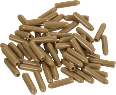 Rubberen Eindkappen - Beschermdoppen Vinyl - Vloeren Beschermen - Flexibel Vinylmateriaal - 50 stuks 2mm - Lichtbruin