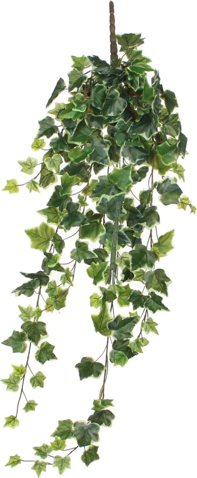 Mica Decorations - Hedera Kunst Hangplant - H86 cm - Groen Bont
