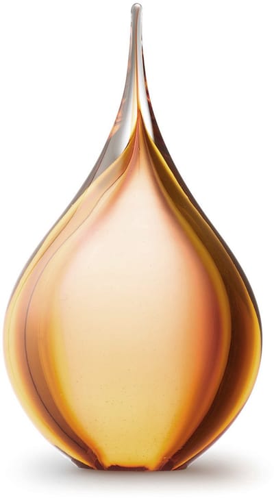 Urn van Glas As-in-glas Mini Glasobject Keepsake Gedenkobject Druppel medium Urn Glazen Urn voor as Kunst As Drop Roze Goud Rose Gold U01M-RG