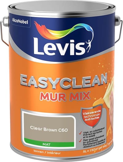 Levis - Easyclean Mur Mat Mix - Clear Brown C60 - Mengverf - 5 L