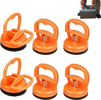 6 stuks - Krachtige zuignap voor het openen van LCD-schermen van mobiele telefoons - Schermzuignaphouder voor scheiding en demontage - Oranje - Universele glazen zuignap - Vacuümzuignap