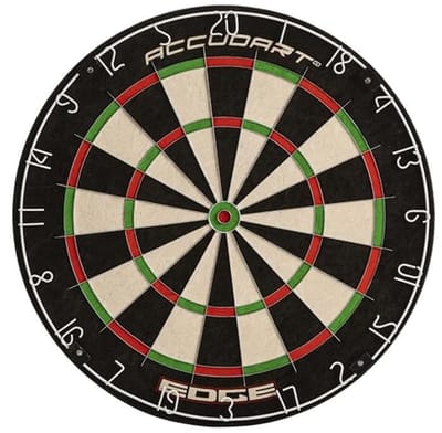 Dartbord met Dunne Spinnendraad - Vermindert Bounce Outs & Verhoogt Speelgebied - Premium Braziliaans Sisal - Geavanceerde Metalen Nummerring