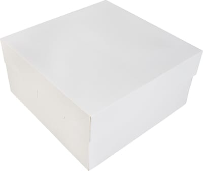 BrandNewCake® Taartdoos - 30x30x15 cm - Taartdoos Karton - Cakedoos - 3 Stuks - Wit