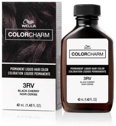 Wella Color Charm Permanent Liquid Haircolour - 3RV - Black Cherry - Wella haarverf - Wella Color Charm - Wella Haircolour - Dark brown - Purple Black - Cherry red - Kersenrood - Haircolour - Hairtoner