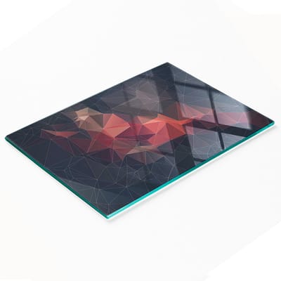Multifunctioneel decoratief glazen bord voor in de keuken, abstract ontwerp, 80x52 cm