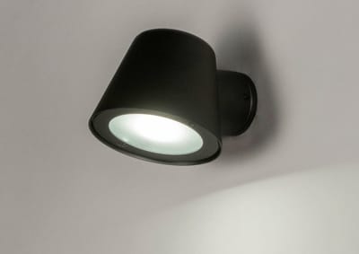 Lumidora Wandlamp 30900 - Voor buiten - GU10 - 4.0 Watt - 380 Lumen - 2700 Kelvin - Zwart - Metaal - Buitenlamp - IP44 - Met Sensor