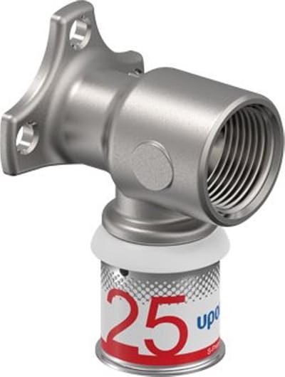 Uponor S-Press Smart Aqua muurplaat - met flens 3/4 binnendraad x 25 mm pers